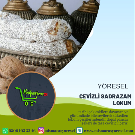 SADRAZAM CEVİZLİ SUCUK LOKUM (1 KG)